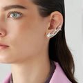Wholesale 925 Silver Alloy Flame Ear Studs - Hypoallergenic and Unique Ear Clips for Men and Women Ear Jewelry