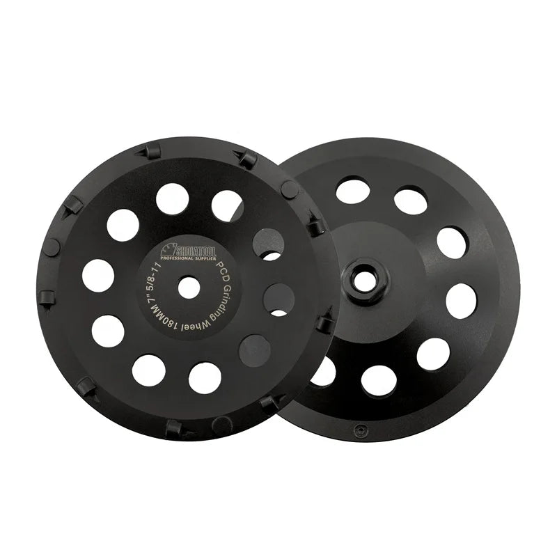 4.5in/5in/7in Diamond PCD Grinding Cup Wheel Poly Crystalline Grinding Disc for Epoxy Coating Removal with M14/5/8''-11 Thread