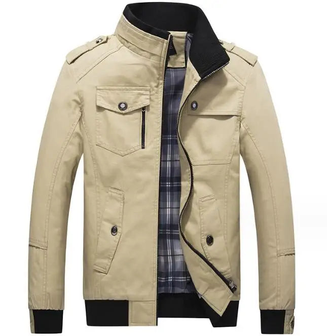 Wholesale Men Bomber Jacket Casual Outdoor Wear Stand Collar Zippered Nonwoven Custom Designer Jackets