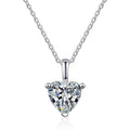 Wholesale Pure 925 Sterling Silver Moissanite Waterproof Tarnish Free Necklace Heart Pendant Chain Statement Wedding Jewelry
