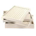 Hot Sale Beige Velvet Jewelry Tray Decoration Storage Organizer Box Necklace Earring Ring Pendant Cream Jewelry Tray