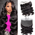 13 X 4 Lace Frontal Body Wave Transparent Lace Frontals With Bangs Baby Hair 100% Remy Human Hair 200% Density Natural Color