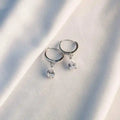 NEW 925 Sterling Silver Beautiful CZ Oval Shape Drop Dangle Hoop Earrings for Women