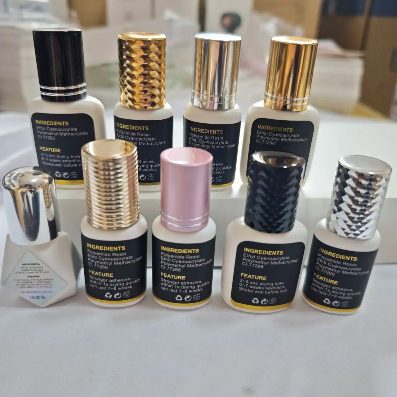 Private Label Strongest Fast Drying Lash Glue Oil Proof 0.5s 1s Korean Lash Glue Adhesive Waterproof for Eyelash Extensions