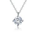 Low Price Real 925 Silver 18K White Gold Plate Gra Certificate 1CT Diamond Moissanite Pendant Necklace Wedding Jewelry for Women