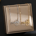 Jachon Custom Wholesale Custom Letter Personalized Simple Stainless Steel Gold Plated Necklace for Women Girls
