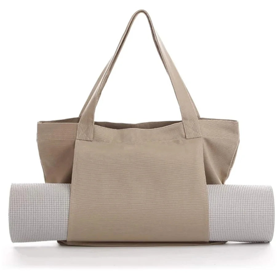 Personalized Yoga Cotton Canvas Shopping Tote Bag with Custom Printed Logo Custom Color Size Custom Pattern Gift Shoulder Strap