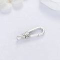 Spring Gate Keychain Clasp 925 Sterling Silver Oval Push Lock Light Bulb Shape Snap Clip Findings for Bracelet Necklace Jewelry