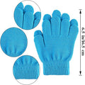 2026 New Fashion Winter Warm Custom Embroidery Logo Solid Color Blue Adult Unisex Jacquard Acrylic Knitted Gloves