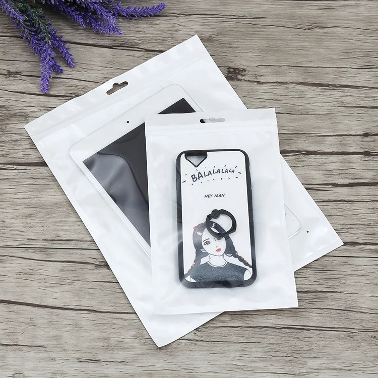 M-STAR MX-030 Custom Printed Frosted Zipper Phone Case and Plastic Storage Pouch with OPP+PET Material Microwaveable and Logo