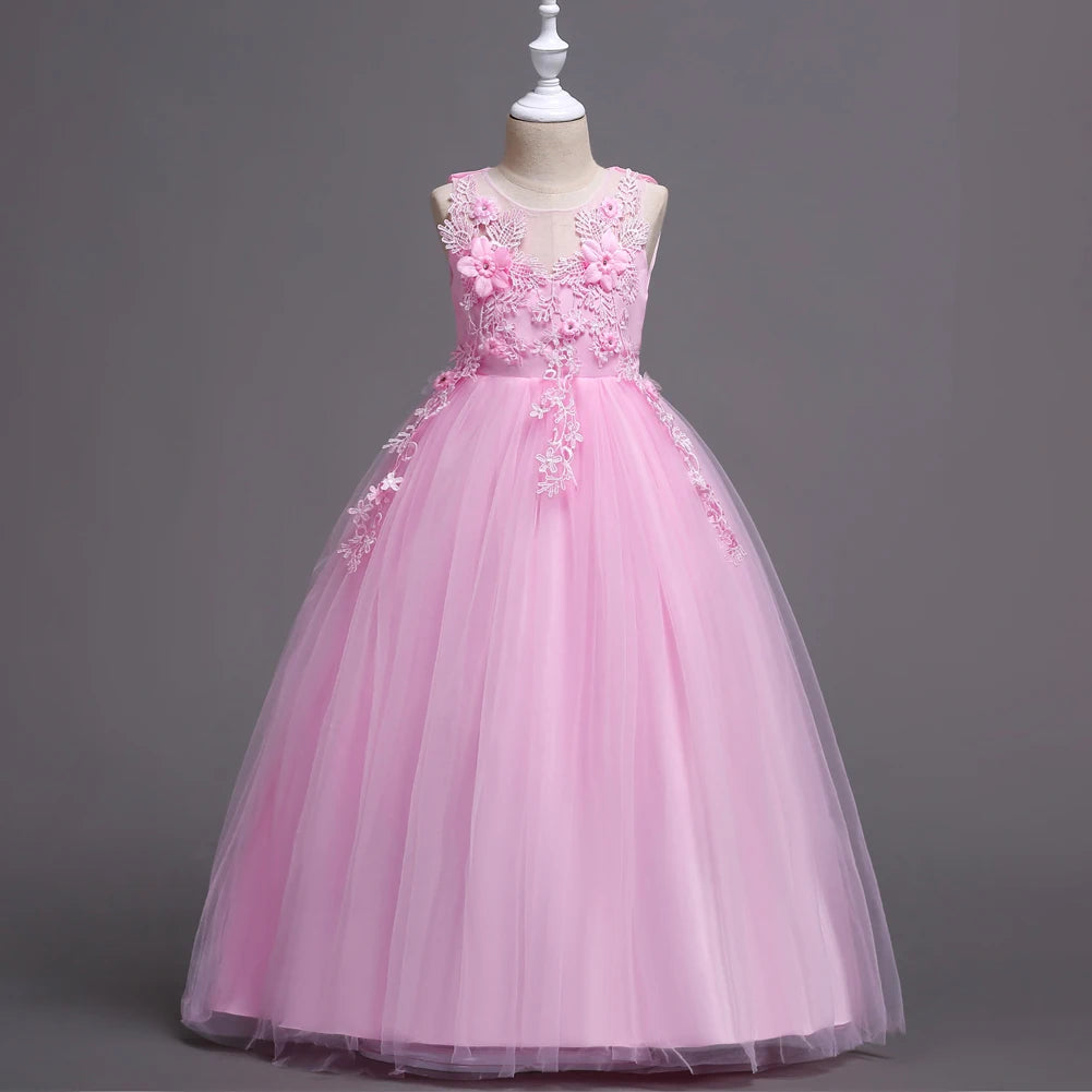 High Quality Drop Shipping Bulk Wholesale Kids Clothing Girls Party Dresses Latest Design Muslim Children Long Girl Dress