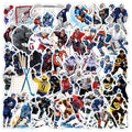 50Pcs Ice Hockey Player Cartoon Graffiti Stickers for Bottle Laptop Decor Hockey Game Gift Sticker