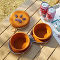 Double Dog Collapsible Portable Silicone Pet Feeding Bowl Travel-friendly Foldable Water Food Bowl for Home Storage Organization