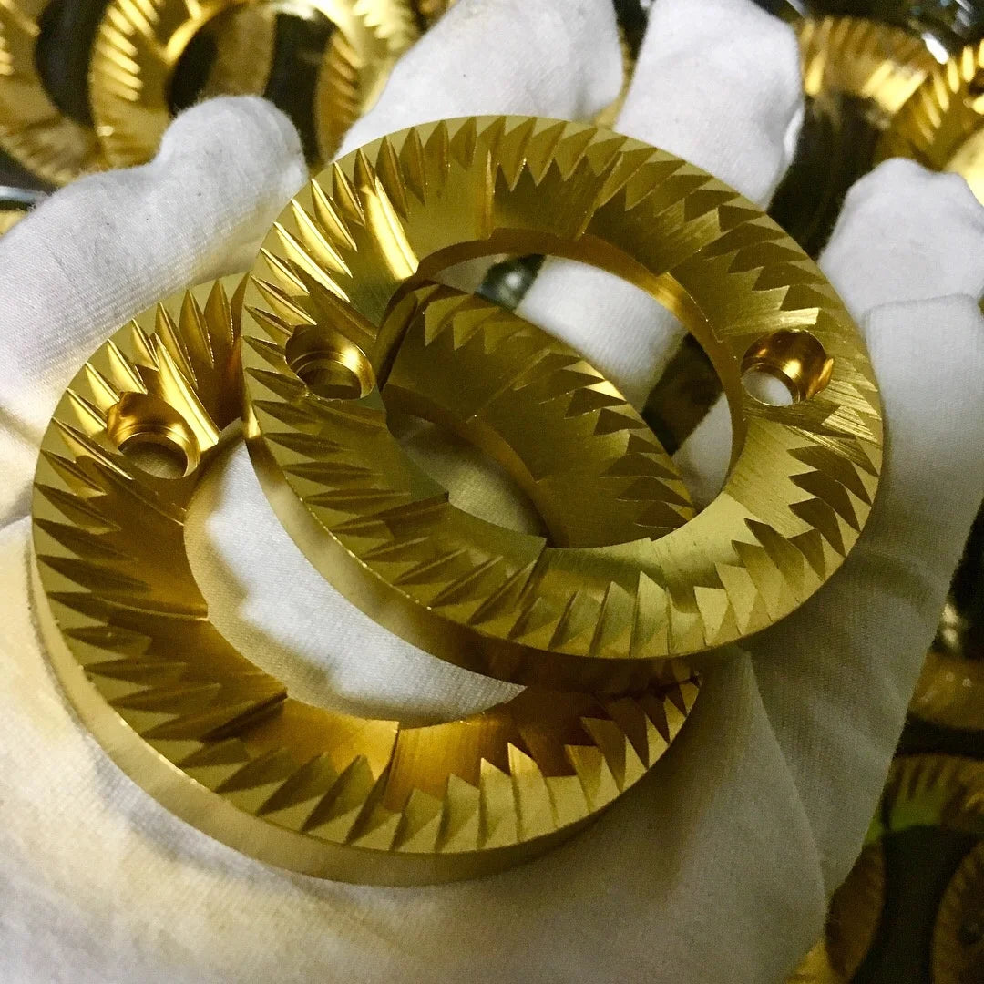 The Titanium Coating Coated 60mm 59.5mm Coffee Grinder Coffee Bean Flat Wheel Burr Mill Knife Flat Burr Blade Grinding Burr Part