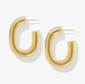 Fashionable 18K Gold Plated U Shape Fashion Big Size Hollow Hoop Earring Jewelry for Girls