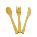 100% Natural Bamboo Cutlery Fork Knife Spoon Straw Set Individual Package Travel Bambu Utensil Set for Kid