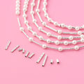 High Quality 925 Sterling Silver Straight Tube Spacer Beads Shiny Round Tube Beads for Necklace Bracelet Jewelry Making
