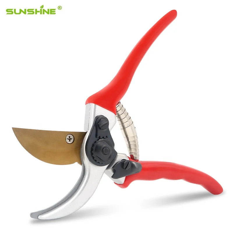 For SUNSHINE Professional SK5 Steel Blade Garden Pruner 8.46'' DIY Industrial Use Hand Shears with Aluminium Alloy Dipped Handle