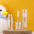 2.5ml Plastic Transparent Empty Lip Gloss Tube 19*75mm Lip Glaze Bottle with Doe Foot Applicator