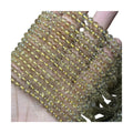 Ice Transparent Long Golden Cabochons Crystal Rutile Quartz Beads Bracelet Healing Crystal Bracelets