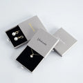 Gray Luxury Small Cardboard Jewelry Box Personalized Sliding Organizer for Earrings Necklace Card Display