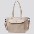 Casual Hiah Capacity Women Shoulder Tote Bags Nylon Cloth Solid Color Ladies Crossbody Bag Thread Ruched Design Female Handbag