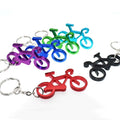 Colorful Mini Bicycle Metal Beer Bottle Opener Keychain Beverage Can Opener Keyring for Bike Lover Cycling Club Gift Custom logo