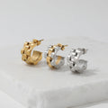 JOOLIM Jewelry PVD 18K Gold Plated Waterproof Chunky Band Stainless Steel Hoop Earring MegaBDM