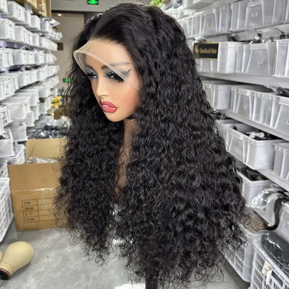 GL-Water Wave Raw Wholesale Brazilian Virgin Human Hair Vendors Transparent Swiss Lace Wigs for Black Women