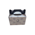 Custom Recyclable Square Art Paper Cake Packaging Box with Handle for Bakery Sweet Food for Bread Matt Lamination