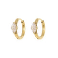 Ins Popular Stainless Steel Hoop Earring Stainless Steel Diamond Earring