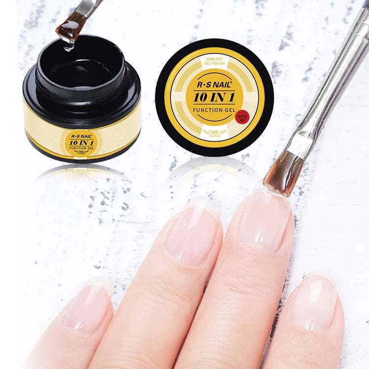 RS Nail Multi-functional GlueEasy Apply Private Label Nail Polishsticky Gel Transparent