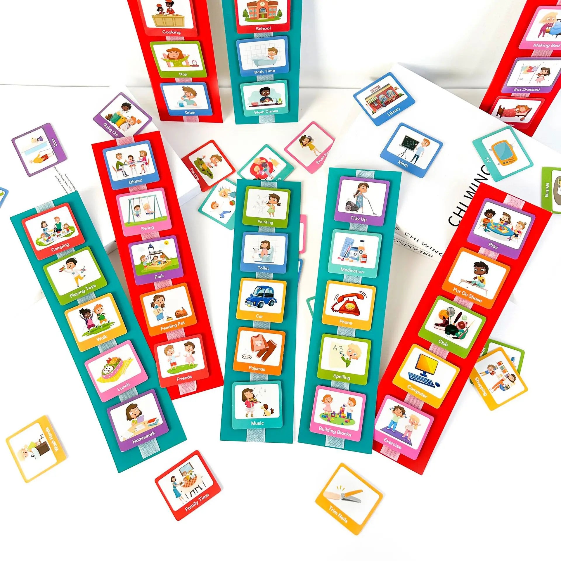 Daily Routine Chart Schedule Cards Visual Aids for Autistic Kids Made of Paper for Classroom or Home School Use for Kids