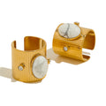 Nabest Waterproof Stainless Steel Howlite Gemstone Ring Jewelry Women 18k Gold Plated Vintage Width Open Rings