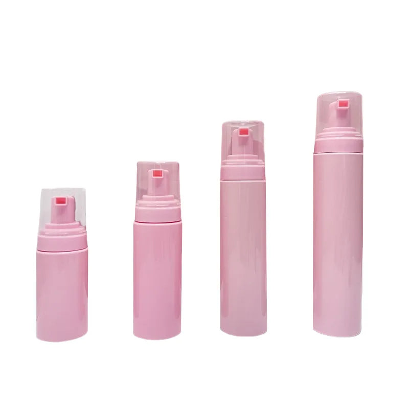 100ml 120ml 150ml 200ml pink Cosmetic Face Skin Care Shampoo Foam Pump Bottles with Black White Silver Gold Rose Gold Pump