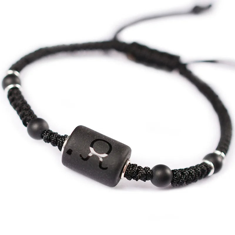 Knitting Natural Matt Stone Weaves Zodiac Bracelet ST306