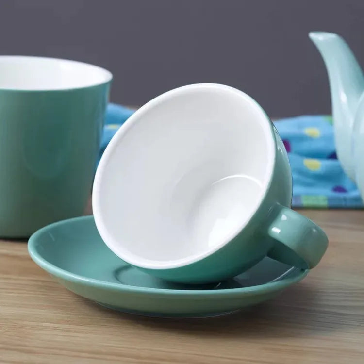 Small Cappuccino Espresso Ceramic Cup and Saucer Coffee Cups for Coffee