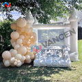 Outdoor Camping Party Bouncy Castle Inflatable Bouncer Jumping White Bounce House with Slide