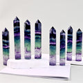 Kindfull Wholesale Bulk Natural Stone Fengshui  Healing Quartz Rainbow Fluorite Towers for Sale