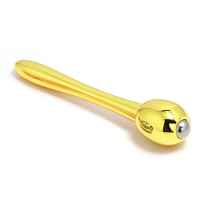 Luxury Dark Circle Eye Cream Spatula Gold Magnetic Cosmetic Tool with Metal Magnetic Ball for Massaging Makeup Application