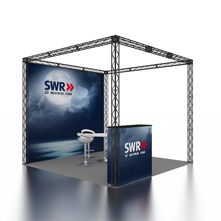 Hot Sale 10x10 Lightweight Portable Modular Polyester Fabric Trade Show Booth Dye Sublimation Printing for Expo Fairs Promotions