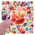 E-50pcs Sell Plants Flower Series Graffiti Stickers Packs for Car Cup Motorcycle Suitcase Guitar Notebook Wholesale