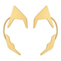 Original Design 18K Gold Plated Brass Jewelry Elf Ear Clip Non-Piercing Ear Cuff Party Accessories Earrings E221378