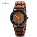 Top Brand Unique OEM Design Wooden Wrist Watch Quartz Movement Custom Wood Calendar Feature Alloy Case Band-for Fashion Business