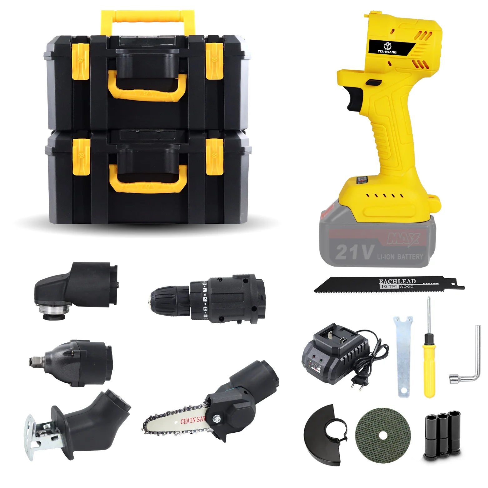 APTS 21V Cordless Electric Power Tools Combo Kit Multi-Purpose Woodworking Hand Tools Brushless Motor Hard Case OEM Customizable