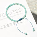 2022 Wholesale Natural Luxury Custom Gem Stone Bracelets Healing Crystal Energy 4mm 5A Amazonite Braided Adjustable Bracelet