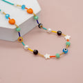Go2boho New in Colorful Mixed Seed Bead Crystal Geometric Pattern Necklaces for Women Boho Summer Beach Lucky Fashion Jewelry