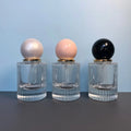 Thick Glass 30ml 50ml Lady Glass Luxury Spray Perfume Glass Bottle With Colored Ball Cap