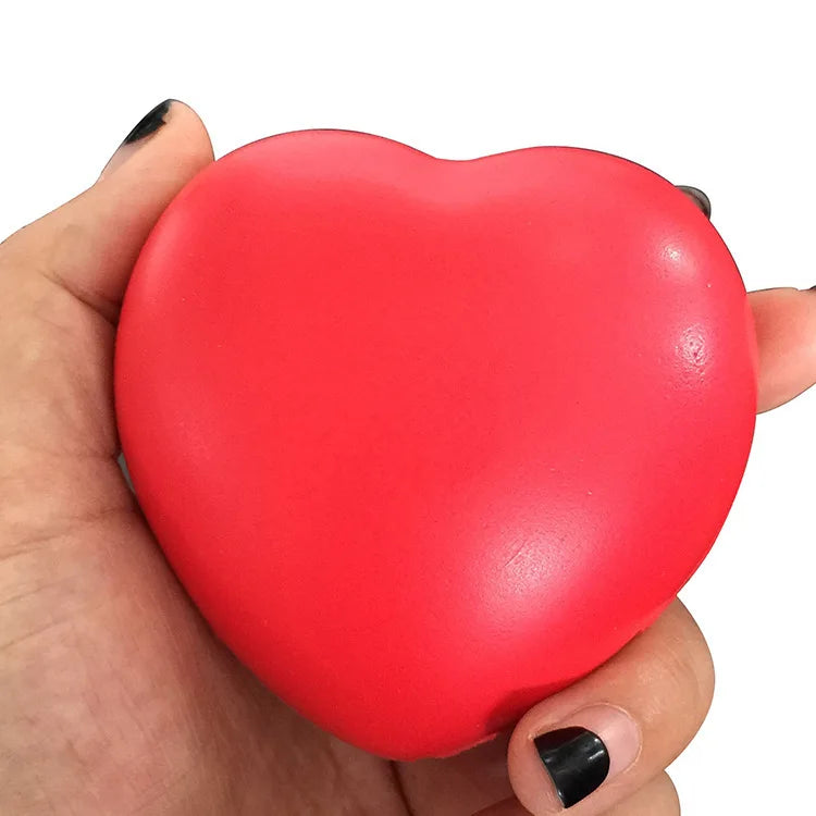 High Grip Heart-Shaped Stress Balls for Adults Foam Material for Anxiety Relief and Relaxation