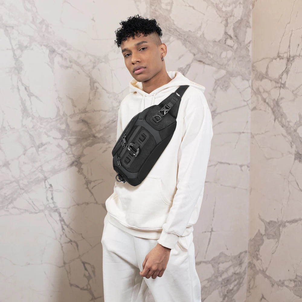 Ozuko 9530 New Versatile Multifunctional Fanny Pack 2023 Designer Mini Crossbody Bag Trendy Diagonal Shoulder Men Waist Belt Bag